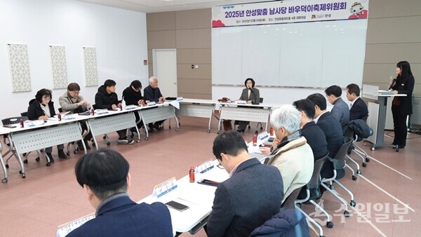 김보라 안성시장이 '안성맞춤 남사당 바우덕이축제위원회를 주재하고 있다. (사진=안성시)