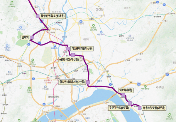 4800번 공항버스 노선도. (자료=남양주시)