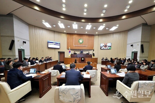 의왕시의회가 25일 제309회 임시회 제1차 본회의를 갖고 있다. (사진=의왕시의회)
