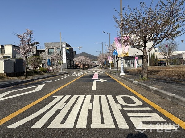 제39회 이천도자기축제, 행사장 곳곳에 여러 색상으로 설치한 바닥 유도선. (사진=이천시)