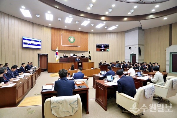 의왕시의회가 10일 제312회 제1차 정례회 제1차 본회의를 갖고 있다. (사진=의왕시의회)