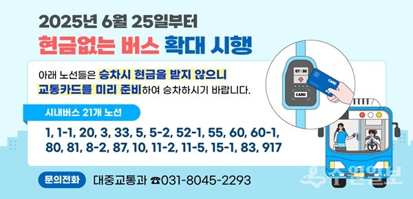‘현금없는 버스’ 홍보 포스터.