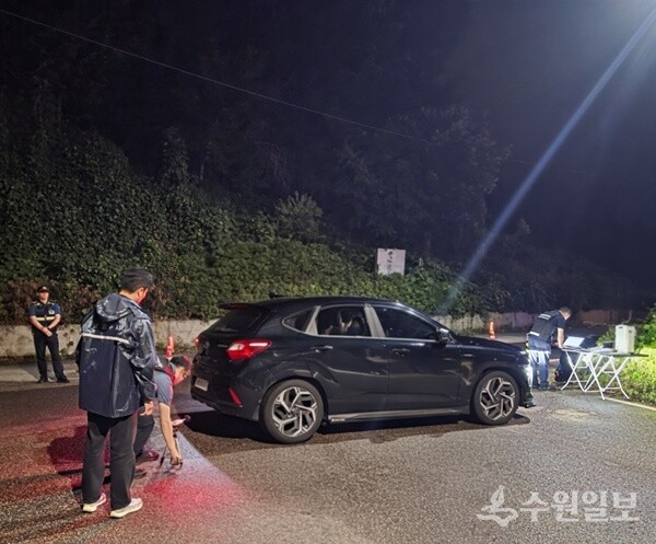 남양주시가 와부읍 도곡리 일대에서 상반기 불법 자동차 합동단속을 벌이고 있다. (사진=남양주시)