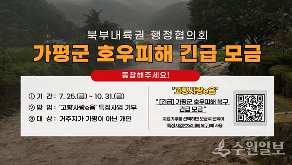 가평군 ‘고향사랑 지정기부 캠페인’ 홍보물.