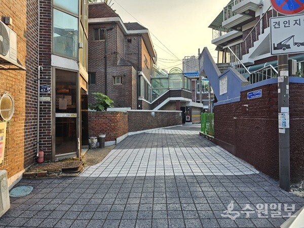 정비 공사가 이뤄진 골목길. (사진=수원시)
