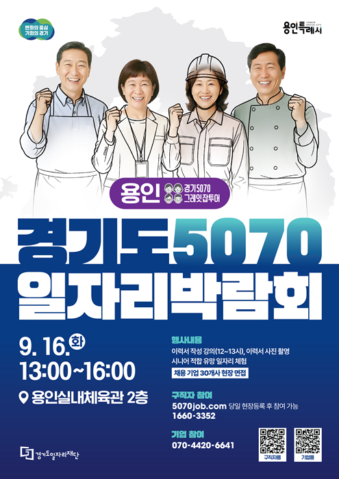 '2025 경기도 5070 일자리박람회 in 용인’ 포스터.