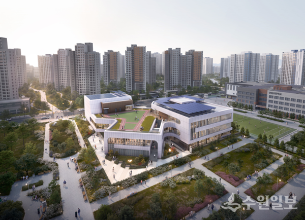 10월 1일 오전 10시 30분 개관식을 앞둔 감일복합커뮤니티센터. (사진=하남시)