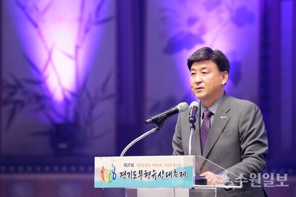 방세환 시장이 환영사를 하고 있다. (사진= 광주시)