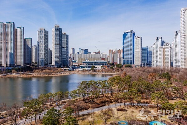 2000년 이후 수원 도시 발전에 영향을 미친 장면 1위를 차지한 광교신도시.(사진=수원시)
