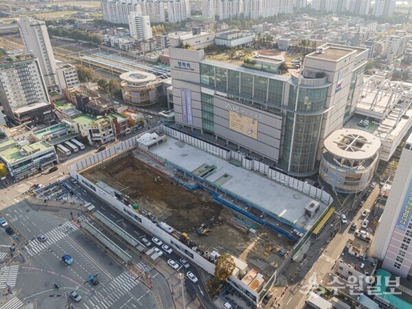 공사가 진행 중인 평택역 앞 모습. (사진=평택시) 