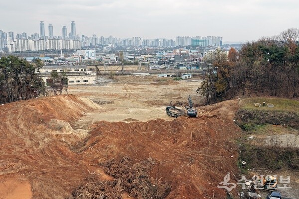 양산동↔1번국도 도로건설현장. (사진=오산시)