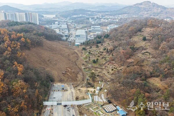 지곶동↔세교지구 도로건설현장. (사진=오산시)