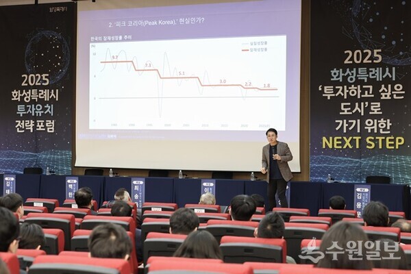 화성특례시가 5일 동탄2 인큐베이팅센터 다목적홀에서 '2025 투자유치 전략 포럼'을 갖고 있다. (사진=화성시)