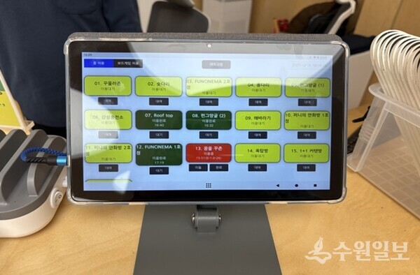 펀그라운드 진접 DID(Digital Information Display) 대여 시스템 모습.