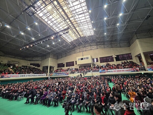 김선교 의원이 국힘 여주시·양평군 당원협의회 신년연수 및 의정보고회를 하고 있다. (사진=국힘. 여주시·양평군 당원협의회)