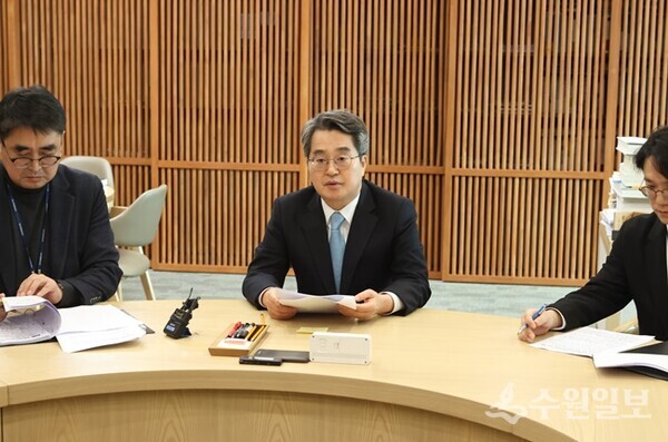 12일 오후 부동산수사T/F회의를 주재하고 있는 김동연 지사. (사진=경기도)