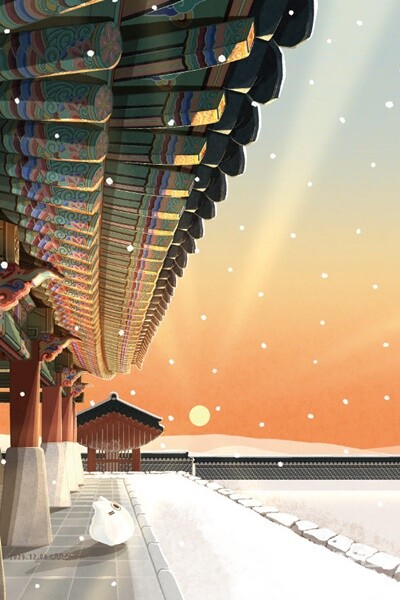 남한산성역사문화관 겨울 엽서 - 수어장대.