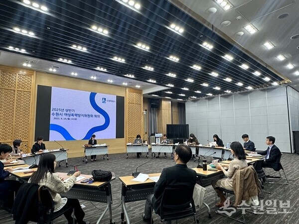 여성폭력방지위원회가 회의를 갖고 있다. (사진=수원시)