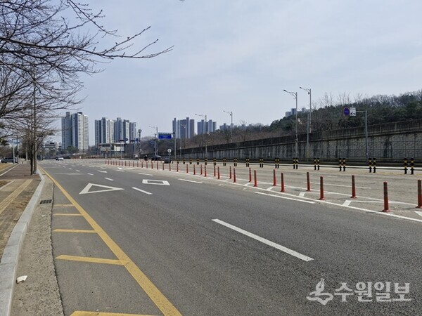 교통흐름 개선을 위해 정비를 완료한 오산시 세교6단지 진입램프. (사진=오산시)