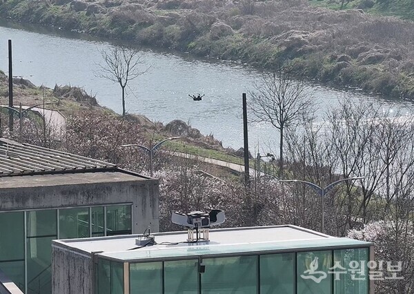안양천생태이야기관 무인 자율 비행 드론 시스템. (사진=안양시)