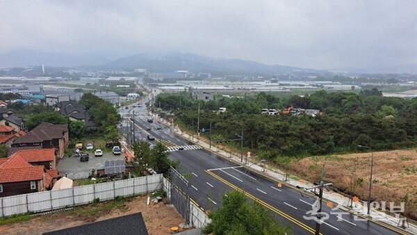 보개원삼로 전경. (사진=용인시)