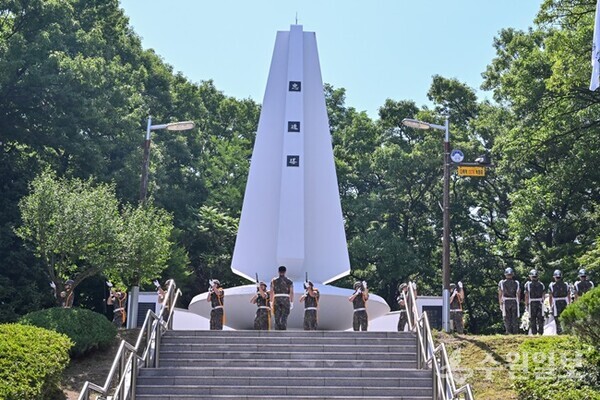 양평군 광탄리에 위치한 용문산지구 전투전적비. (사진=양평군)