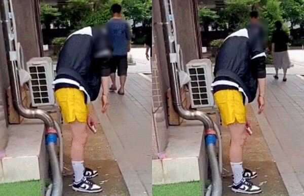 '수원 마약 좀비'로 불린 30대 남성의 모습 (SNS) 