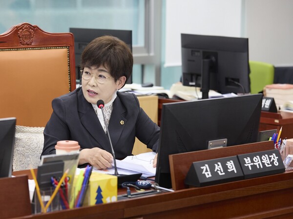 김선희 도의원이 정부의 지방교육재정교부금 개편 움직임에 맞서 관련 조례안 제정을 추진하고 있다. 경기도의회 제공 